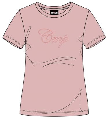CMP Elastisches T-Shirt aus Jersey für Damen, Rosa, D36