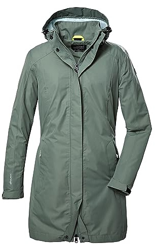 killtec Damen Funktionsjacke/Outdoorjacke mit abzippbarer Kapuze KOS 44 WMN PRK, pale green, 36, 41284-000