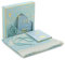 ihvan online Gebetsgeschenk Set für Männer und Frauen, Muslimischer TAFT Gebetsteppich, Yaseen Buch, Salah Matte, Perlen Rosenkranz, Islamisches Geschenk für Ramadan & Eid & Mitgift, Blau