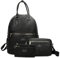LONDON FOG Damen Rucksack, Umhängetasche und Geldbörse, 3-teilig, Schwarz, Schwarz, Large, Schulterbekleidung