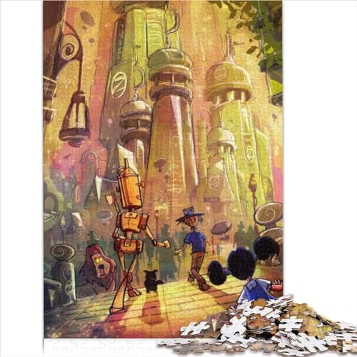 1000 Teile Puzzle Straßen von Oz Puzzle für Erwachsene Holzpuzzles herausfordernd zu lösen Aber lustig und humorvoll 1000 Teile (75 x 50 cm)