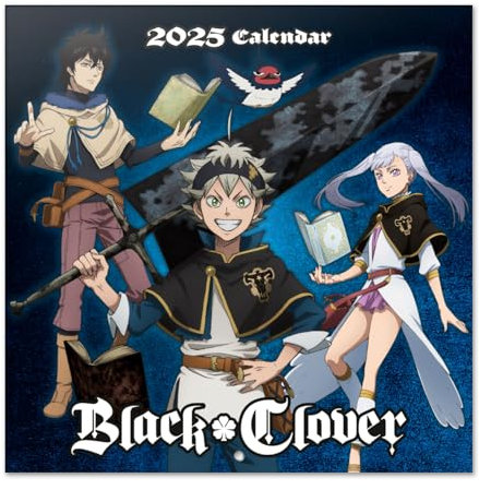 Black Clover Kalender 2025 Offizieller Kalender 2025, 12 Monate, original englische Ausführung.