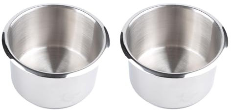 Uposao 2Pcs Porte-Bouteille de Boisson en Acier Inoxydable Porte-Tasse Résistant à la Corrosion et à la Corrosion Porte-gobelet à Encastrer pour Table De Poker Porte-gobelet Bateau Voiture Bateaux RV