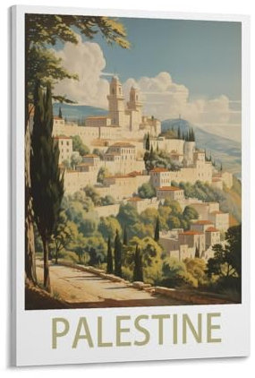 Jdjdu Palästina-Vintage-Reiseposter, Geschenk, Wanddekoration, Malerei, Poster, Leinwand-Kunst-Poster