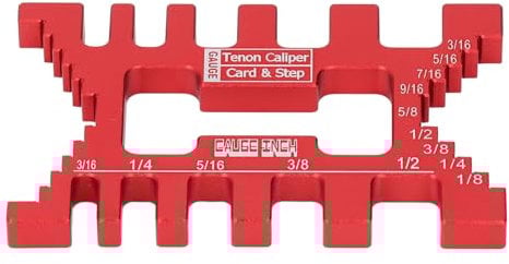 TYCIONG Holzbearbeitung Schwalbenschwanz-Schablone, Aluminiumlegierung, metrischer Kaiser-Tenon-Kaliber, Höhenmesser, Sägetischmaschine, Messwerkzeug (Rot)