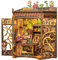 CUTEBEE Rincón del libro Kit de construcción para casa de muñecas en miniatura, casa de muñecas con luz led, biblioteca Booknook para modelismo para adultos (Tienda de plantas de fantasía)