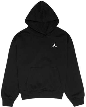 Jordan Felpa da Ragazza con Cappuccio Brooklyn Essentials Nera Taglia M (137-147 CM) Codice 45D292-023