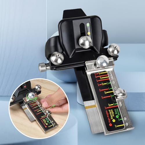 N&S Juvyig Honing Guide Tool-Woodworking Sharpening Holder of Whetstone-Adjustable Angle Knife Sharpener for Chisels and Planes 0-2.55 inches (Dark Black-New)