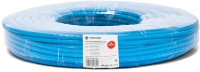 TECNID Cable de red Ethernet | CAT6, AWG24, CCA, UTP, RJ45 | Bobina de red | Azul (25 metros) | Para el hogar y la oficina