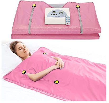 CASEGO Sauna Blanket, Stoomsauna Spa Draagbaar Infrare Heating Sauna Blanket Weight Loss Silmming Detox Professional Sauna Blanket Calories (Pink S)