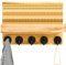 Wenrescry Porte-clés mural en bois avec étagère et crochets, design rustique pour entrée, couloir et salon - Rangement pratique pour clés, sacs et objets du quotidien - Facile à installer - 100% bois