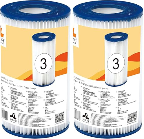 Jilong 290589 Filtro Cartuccia per Pompa, Bianco, 11x10x20 cm (Confezione da 2)