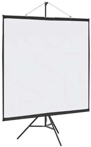 vidaXL Écran de Projection avec trépied 72 Pouces 1:1, écran de projecteur, écran de Projection Manuel, écran de présentation de Bureau