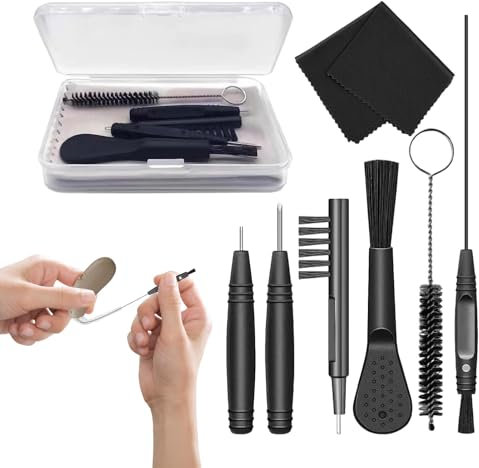 Hearing Aid Cleaning Kits, Professional Hearing Aid Accessories, Hearing Aid Cleaning Kit, Hearing Aid Cleaner, Hearing Aid Cleaning Wire Brush for Hearing Aid Tubes NHS Earbuds