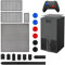 Dust Cover for Xbox Series X Console, 8 Silicone Plugs and 4 PVC Top and Back Vent Dust Filters Mesh with 6 Thump Grip Caps for Xbox Controller Dustproof Case Protector Kit Compatible with XSX Game