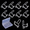 10 Pcs Nail Rings, No Glue Adjustable Fingernail Rings for Acrylic Nails, Detachable Reusable Ring Nails for Women Nail Art Decoration
