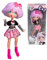 Hello Kitty Manga Doll Teddy Rock, bambola giapponese alla moda con look manga, figura da 19,5 cm con 15 punti di articolazione, capelli viola, accessori inclusi, +4, Famosa (HKTF0100)