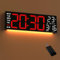 Maxstar 16 große Digitale Wanduhr mit 8 RGB LED Display und Fernbedienung,lautes Dualalarm,5 Level Dimmer,DST, Temperatur,Datum,Schlafzimmer/Büro/Büro/Wohnzimmer/Laden/Fitnessstudio/Spielzimmer