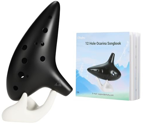 Ohuhu Zelda Ocarina 12 Hole Alto C with Song Book, Stand & Bag for Fans