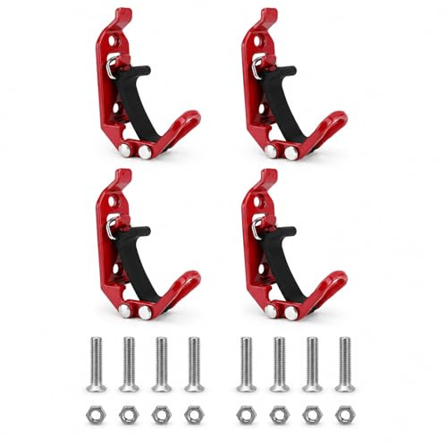 Uadme 4PCS Soporte de Pala para Baca de Techo, Abrazadera Portaequipajes Goma Metálica con Tornillos y Tuercas, para Coche, Camiones, Barcos
