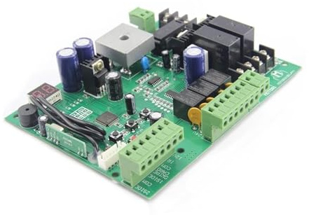 Carte de contrôle, Le panneau de commande porte battante connecte la batterie secours ou le système solaire avec montant télécommande en option pour motorisations de portail(2 remote 24V)