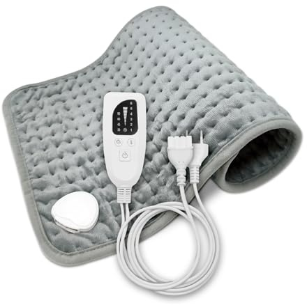 LED ATOMANT 2x Heizkissen Lumbar 60x30cm 75W 6 Stufen und Timer | Automatische Abschaltung, Ultraweicher Stoff