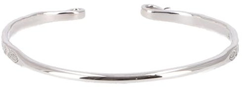 GURU SHOP Offener Silber Armreifen, Ethno Design, 925er Sterling Silber | Anpassbar durch leichten Druck, Gewicht: 12 g, für Frauen, einzigartiges Tribal-Muster