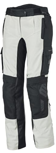 Held Carese 3 Base Motorradhose Damen - Gore-Tex, 100% wasserdicht, winddicht, atmungsaktiv - Cordura RipStop 500D, Level 2, D30 Protektorenhose - EN 17092 zertifiziert - Grau-Schwarz - Größe L-DS
