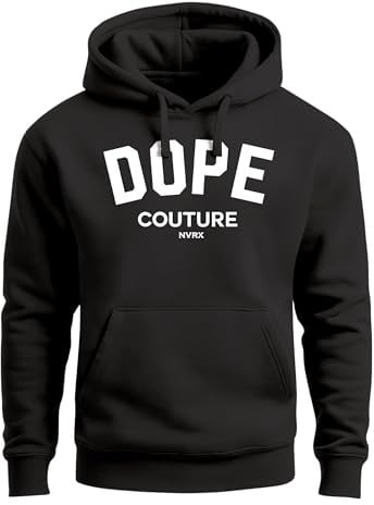 Neverless Hoodie Herren DOPE Couture Kapuzen-Pullover Männer Schwarz XL