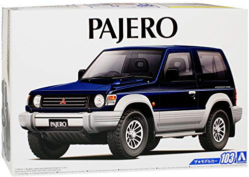Aoshima Mitsubishi Pajero Montero LO40 3 Türer Blau 1. Generation 1982-1990 Kit Bausatz 1/24 Modell Auto