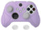 eXtremeRatePlayVital Samurai Edition Mauve Purple Anti-slip Controller Grip Silicone Skin, Ergonomic Soft Rubber Protective Case Cover for Xbox Series S/X Controller with White Thumb Stick Caps