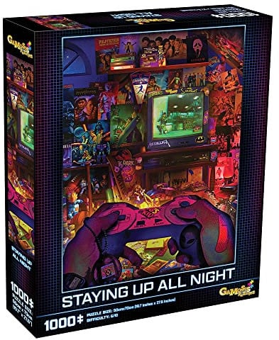 Mchezo Retro Video Game Puzzle, 80's Nostalgia Puzzle by Artist Rachid Lotf, Gamosis Collection