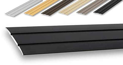 (11,66 EUR/m) Übergangsprofil 38 x 1700 mm schwarz selbstklebend flach Nahtdeckprofil Dehnungsfugenprofil Abdeckleiste Übergangsleiste