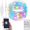 Luminea Home Control USB Lichterkette: RGB-LED-Lichterdraht mit Musik-Steuerung, WLAN und App, USB, 5 m (Lichterkette LED, Leuchtschnur, Solar Schlauch)