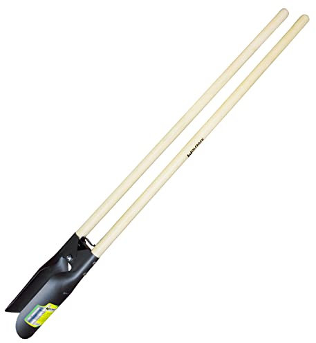 WOLFPACK LINEA PROFESIONAL Cavahoyos Acero Forjado Con Mango Madera 146 cm. Plantador, Cava Hoyos,sembradora, Plantadora, Cava Poste, Siembra Bulbos,