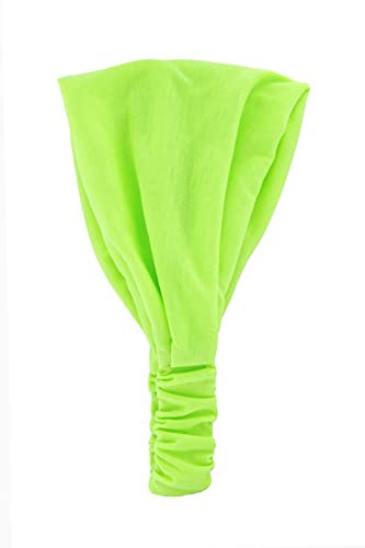 axy Haarband Yoga Headband Hairband Stirnband Kopftuch Kopf Abdeckung auch für Sport in Verschiedenen Farben (Fluoreszenz grün)