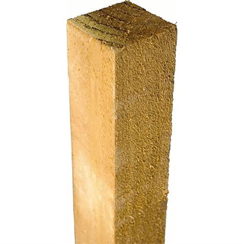 Builders Marketplace Treated Timber Posts 4×4″ | 100mm x 100mm | Suitable for most types of timber fence panels| Resistant against rot, decay and wood-attacking insects - 2.4 meter (8ft) (Pack of 5)