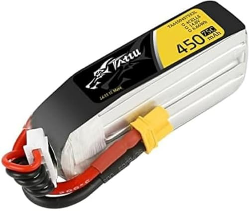 Tattu XT30 Batterie Lipo 4S 450 mAh 14,8 V 75C 4S
