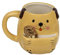 MIJOMA Coffee Mug Tea Cup with Biscuit Compartment, Biscuit Cup, Cookie Cuddlers Handle Cup with Biscuit Tray 400 ml Ceramic (Dog)