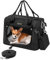 Feandrea Hundebox faltbar, Transportbox Hund, Hundetasche, Größe S, Metallrahmen, Leine, kleine Tasche, für Katzen und kleine Hunde bis zu 6 kg, 43 x 30 x 30 cm, klassikschwarz PDC004B01
