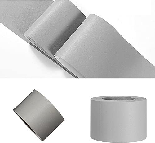 Kyaoayo - Plinthe souple autocollante - PVC - Gris clair mat - 10 cm x 5 m - Protection murale