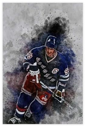 McOsu Eishockeyspieler Wayne Gretzky Sportposter 28 Leinwand Poster Schlafzimmer Dekor Sport Landschaft Büro Zimmer Dekor Geschenk ungerahmt 30 x 45 cm