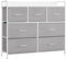 SONGMICS Kommode, Schrank, 7 Stoffschubladen mit Griffen, Metallgestell, Industrie-Design, Taubengrau-wolkenweiß LTS523L10
