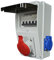 RoadEu - Caja de Distribución Eléctrica - 32A 5P enchufe y 2x 230V Schuko – Distribuidor de corriente 32A con fusible automático. IP44, Totalmente cableado.