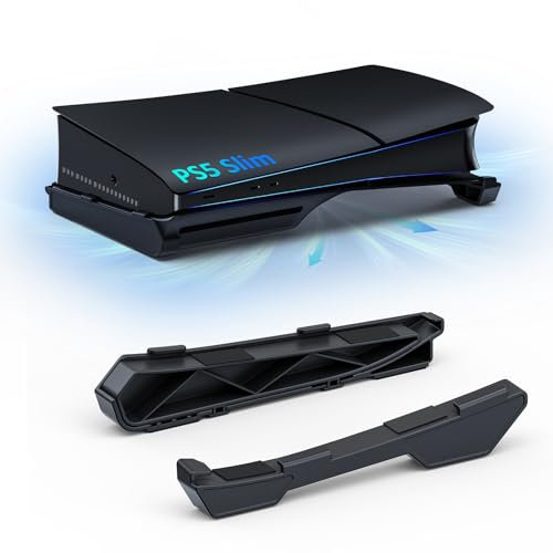NexiGo Support Horizontal pour Nouvelle Console PS5 Slim, Design Minimaliste, Support de Base pour Accessoires PS5, Compatible avec Playstation 5 Slim Disc et Digital Editions, Noir