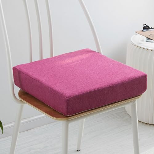 Hixingo Cojines Exterior Jardin Cojines Sillas Antideslizante Jardin Cómodos y Color Sólido Cuadrado Cojines para Sillas, Cojin Silla Oficina e Exterior Cubierta Extraíble (45x45x8cm,Violeta Claro)