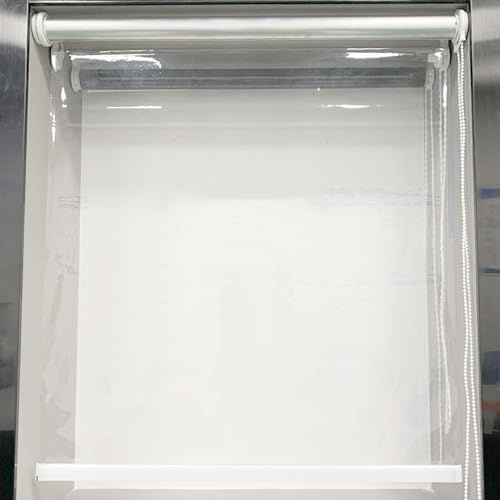 X1NGFU Transparente wasserdichte Rollo,PVC-Kunststoff-Regenschutz-Fenster Rollo,Outdoor Pergola Wetterfest Durchsichtige Seitenrollo, Für Terrassen,Außen,mit Zubehör,Breite x Höhe (160cm x 170cm)