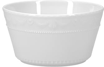 KPM Berlin KURLAND Bowl, Müslischale, Porzellanschale, Schüssel Porzellan, 0,8l, handmade, weiß im Geschenkkarton