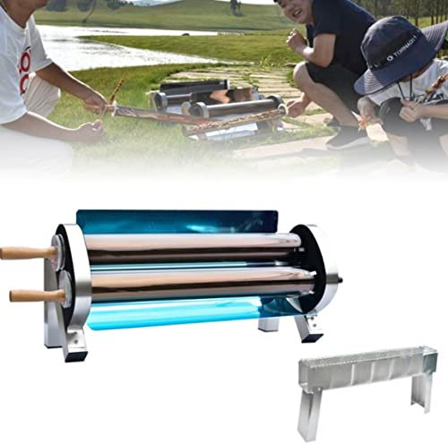 Parrilla solar al aire libre, barbacoa sin combustible, cocina solar portátil, estufa solar, para picnic, camping, viajes, lightcarbondualuse