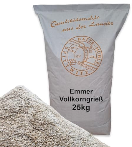 Emmervollkorngrieß 25kg frisch aus der Rätze-Mühle in bester Qualität 100% regional und naturbelassenen Emmer